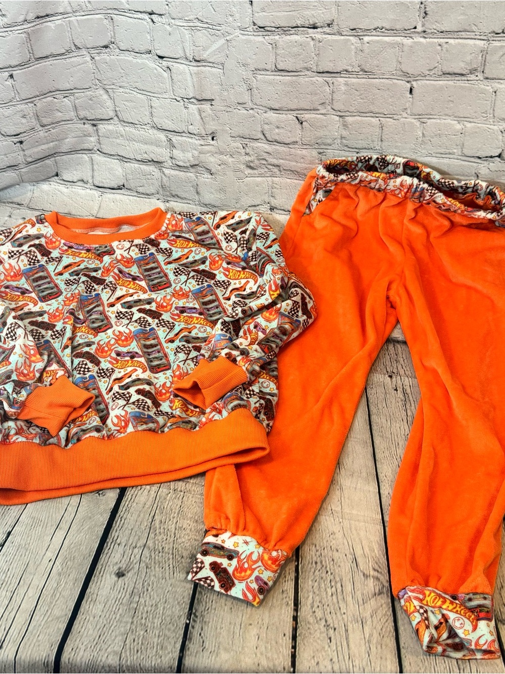 Oh La La Bamboo Hot Wheels Short Fleece Outfit